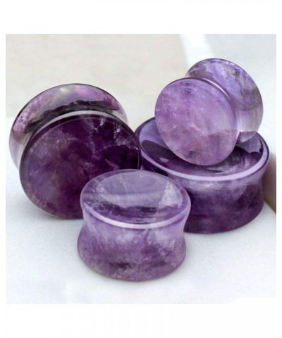 Natural Amethyst Concave Stone Saddle Plug 3/4 $13.51 Body Jewelry