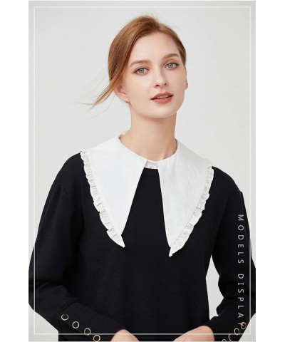 Women Half Shirt for Blouse, Dickey Collar False Fake Collars for Sweater Coat Frenchwhite $11.01 Necklaces