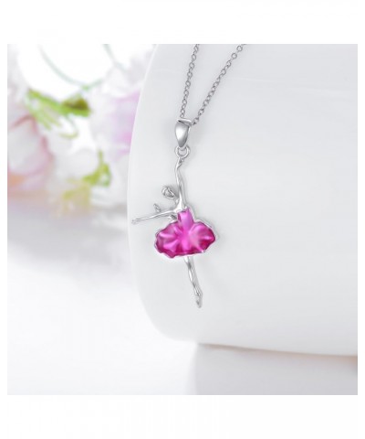 Ballerina Necklace 925 Sterling Silver Dancer Jewelry Gift for Women Girls Christmas Jul-07 $18.04 Necklaces