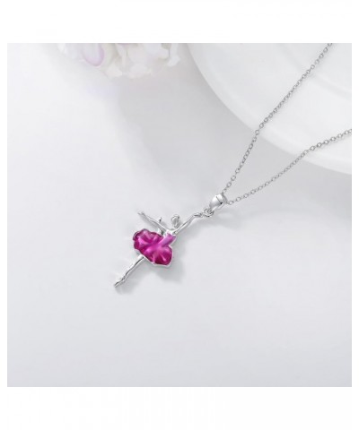 Ballerina Necklace 925 Sterling Silver Dancer Jewelry Gift for Women Girls Christmas Jul-07 $18.04 Necklaces