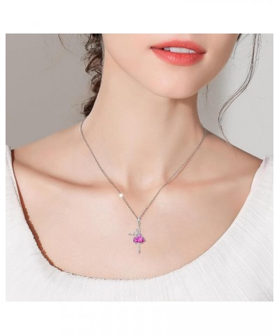 Ballerina Necklace 925 Sterling Silver Dancer Jewelry Gift for Women Girls Christmas Jul-07 $18.04 Necklaces