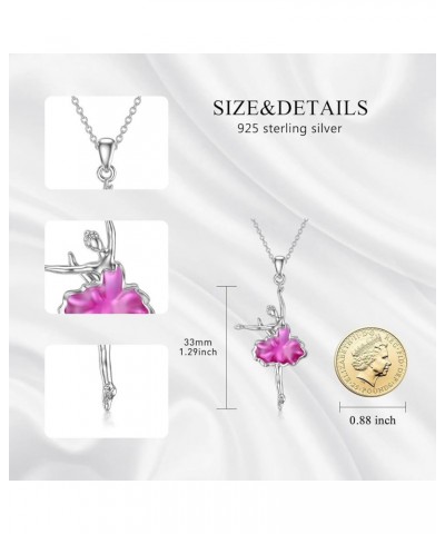 Ballerina Necklace 925 Sterling Silver Dancer Jewelry Gift for Women Girls Christmas Jul-07 $18.04 Necklaces