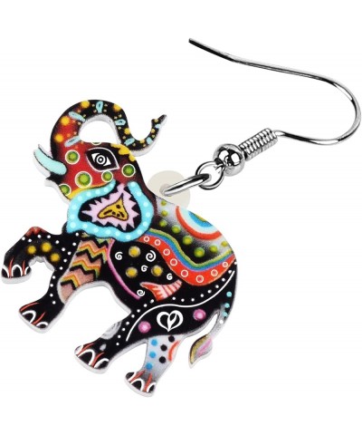 Acrylic Africa Jungle Elephant Drop Dangle Statement for Women kids Earrings Jewelry Charms Gifts Dark $7.53 Earrings