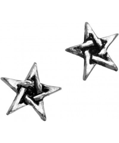 Alchemy England Pentagram Earrings Studs Silver Dark Gothic Occult Alternative $9.65 Earrings