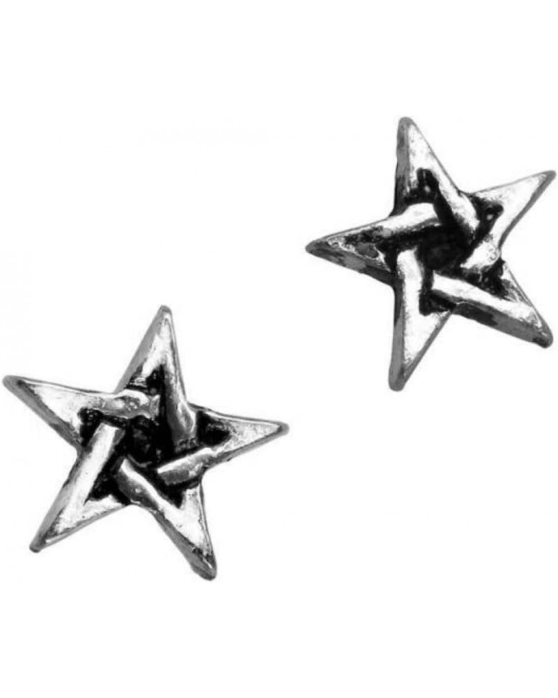 Alchemy England Pentagram Earrings Studs Silver Dark Gothic Occult Alternative $9.65 Earrings