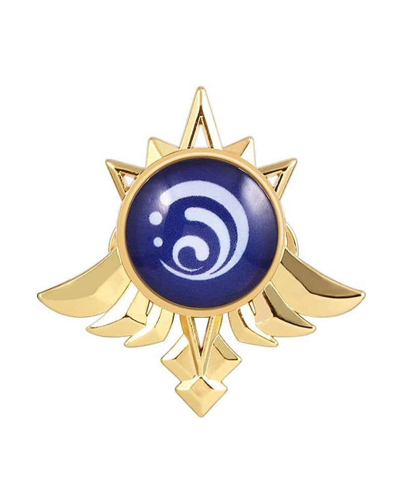 Genshin Impact Vision Brooch Pins - Eye of God Luminous Brooch - Game Project Accessories for Women Hydro $8.24 Brooches & Pins