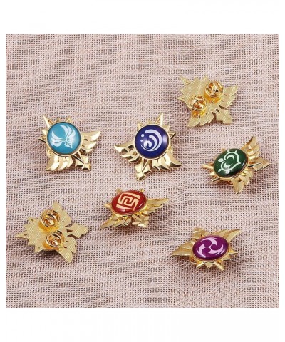 Genshin Impact Vision Brooch Pins - Eye of God Luminous Brooch - Game Project Accessories for Women Hydro $8.24 Brooches & Pins