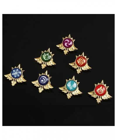 Genshin Impact Vision Brooch Pins - Eye of God Luminous Brooch - Game Project Accessories for Women Hydro $8.24 Brooches & Pins