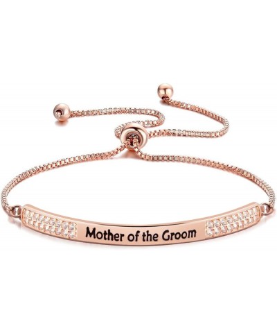 CZ Paved Mother in Law Bracelet Mother of the Bride Groom Bracelet with Slider mother of the groom bracelet $11.59 Bracelets