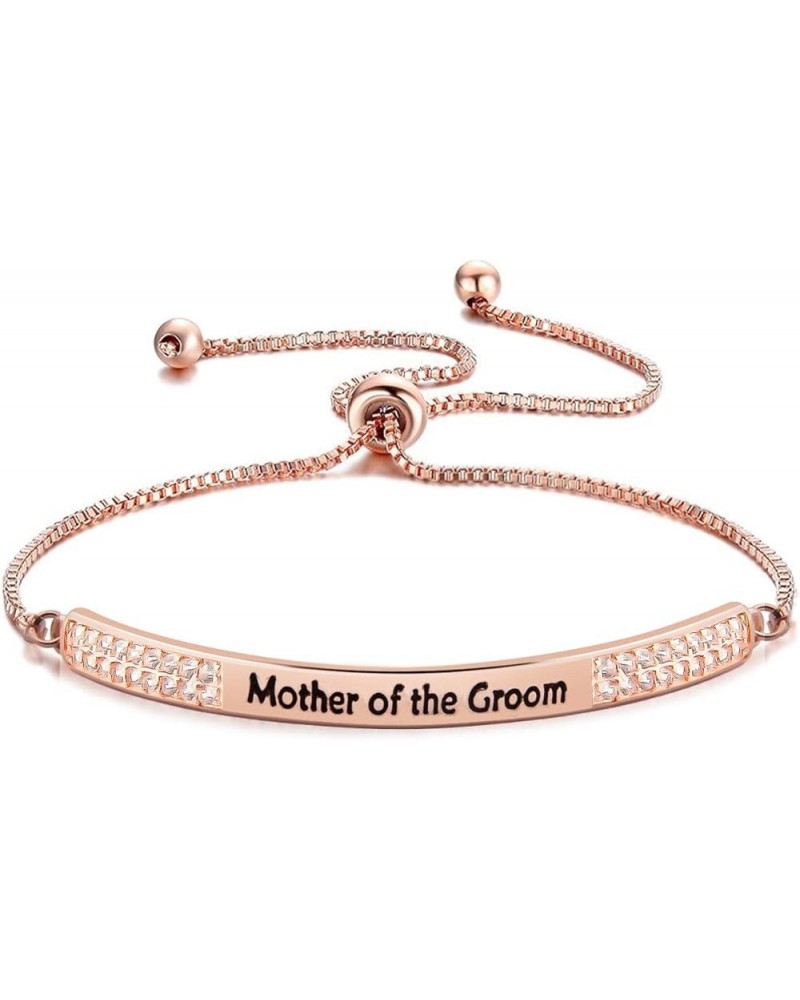 CZ Paved Mother in Law Bracelet Mother of the Bride Groom Bracelet with Slider mother of the groom bracelet $11.59 Bracelets