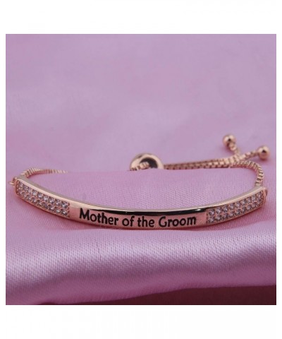 CZ Paved Mother in Law Bracelet Mother of the Bride Groom Bracelet with Slider mother of the groom bracelet $11.59 Bracelets