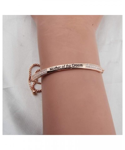 CZ Paved Mother in Law Bracelet Mother of the Bride Groom Bracelet with Slider mother of the groom bracelet $11.59 Bracelets