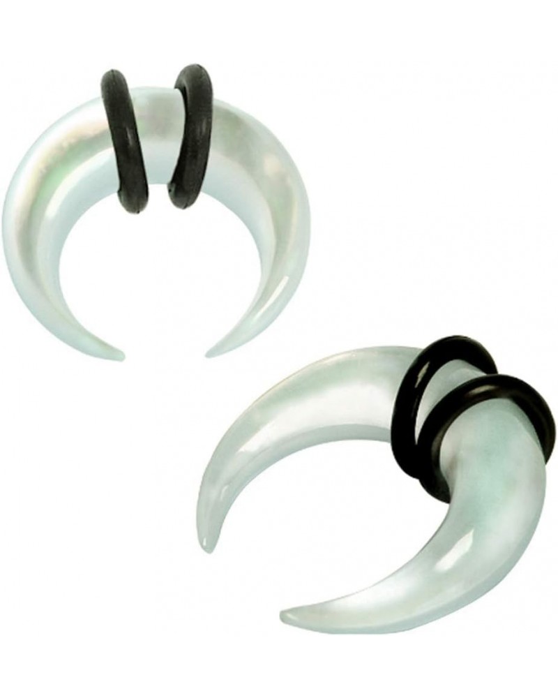 Organic Mother of Pearl Pincher Taper Plugs with O Rings, Sold as a Pair 8mm (0GA) $9.60 Body Jewelry