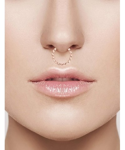 16G Septum Hoop Nose Rings 316L Stainless Steel Horseshoe Nose Hoop Ring Cartilage Daith Tragus Clicker Retainer Body Piercin...