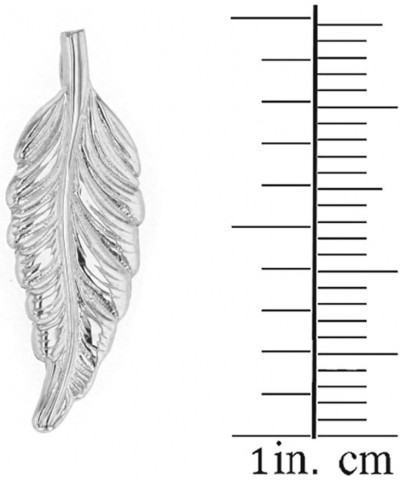 925 Sterling Silver Bohemia Leaf Feather Pendant Necklace 20.0 Inches $10.50 Necklaces