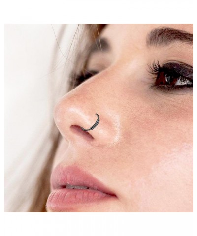 16G 18G Nose Rings Surgical Steel Hinged Segment Clicker CZ Nose Ring Hoop for Women Earrings Helix Conch Rook Daith Cartilag...