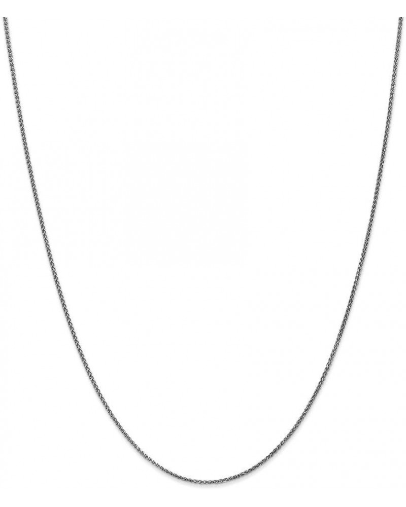 14k White Gold 1.2mm Solid Diamond-Cut Spiga Chain Necklace - with Secure Lobster Lock Clasp 20.0 Inches $110.16 Necklaces