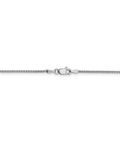 14k White Gold 1.2mm Solid Diamond-Cut Spiga Chain Necklace - with Secure Lobster Lock Clasp 20.0 Inches $110.16 Necklaces