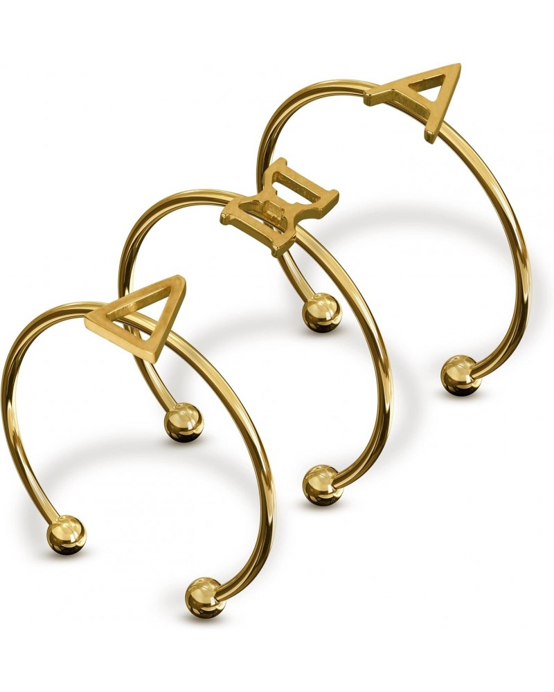 Alpha Xi Delta Stacking Ring Set - Adjustable Rings with 18k Gold Plating $11.27 Rings