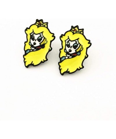 Wonderful Boutique TV Movies Show Anime Cartoon Supe Mario princes peach Stud earrings Gifts for woman girl $8.78 Earrings