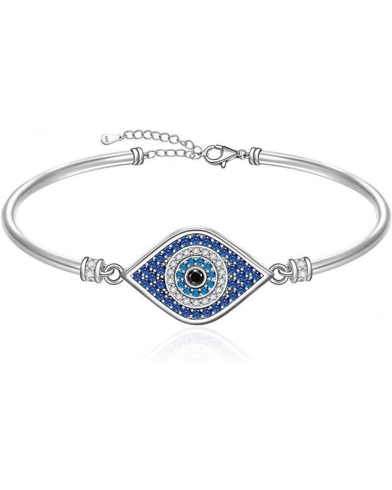 Evil Eye Bracelet Evil Eye Bangles Bracelets for Women Sterling Silver Protection 925 Blue Eyes Lucky Spiritual Turkish Third...