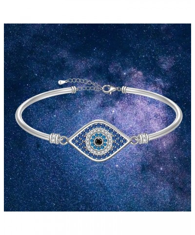 Evil Eye Bracelet Evil Eye Bangles Bracelets for Women Sterling Silver Protection 925 Blue Eyes Lucky Spiritual Turkish Third...