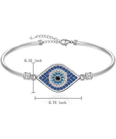 Evil Eye Bracelet Evil Eye Bangles Bracelets for Women Sterling Silver Protection 925 Blue Eyes Lucky Spiritual Turkish Third...