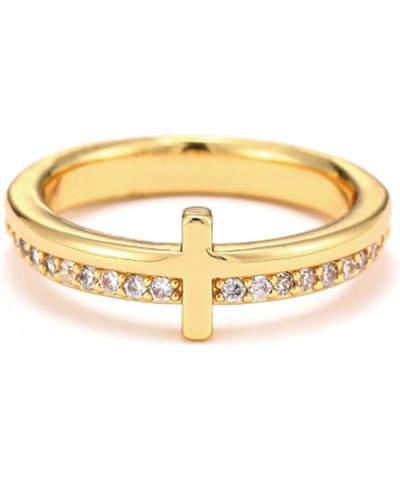 To My Daughter/Granddaughter Cross Ring Pray Throuhgh It Cross Ring for Daughter/Granddaughter,Stackable Cubic Zirconia Cross...