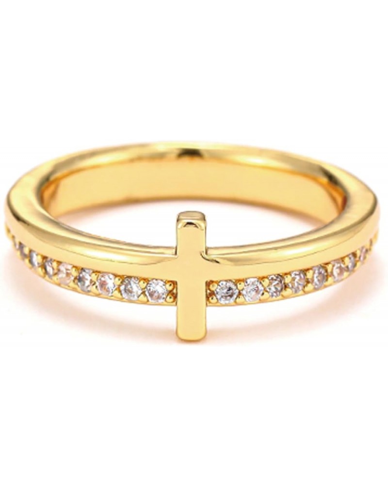 To My Daughter/Granddaughter Cross Ring Pray Throuhgh It Cross Ring for Daughter/Granddaughter,Stackable Cubic Zirconia Cross...