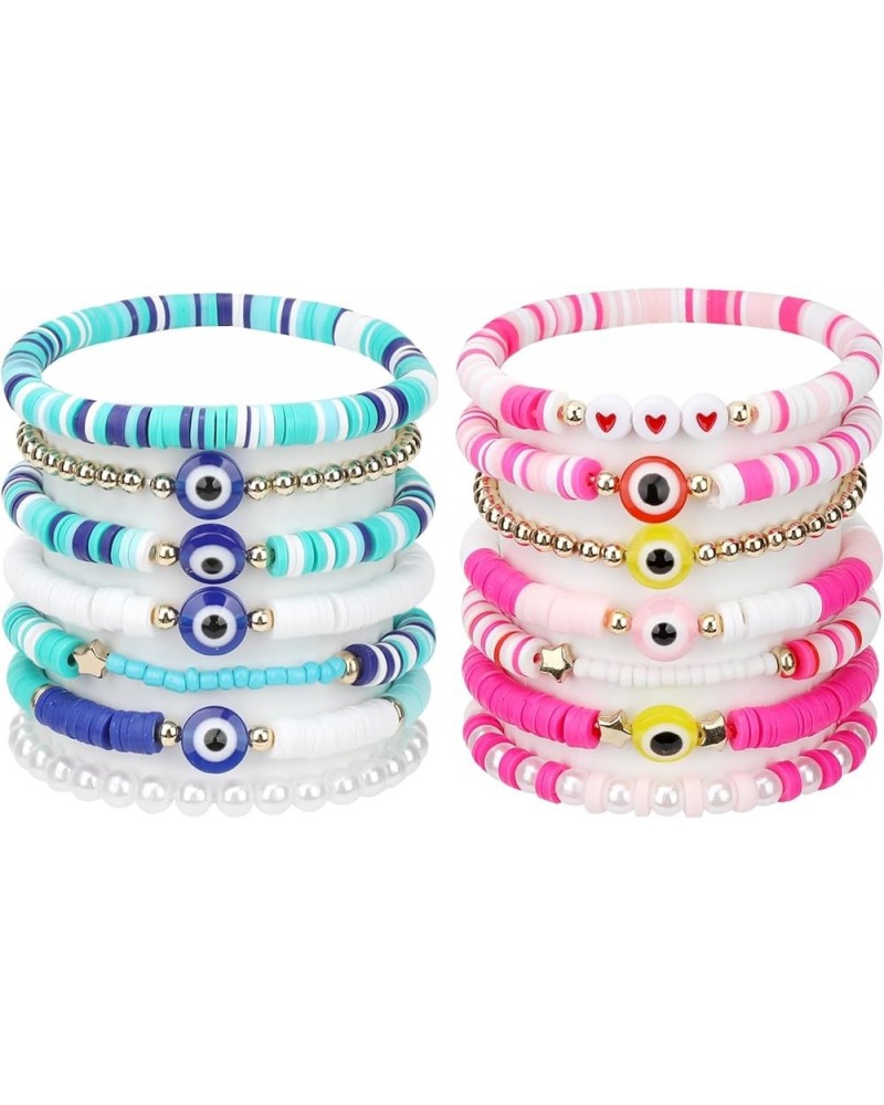 Preppy Friendship Bracelets for Girls Jewelry: Stackable Surfer Bracelets for Women Teen Girls Stuff Evil Eye Style $11.20 Br...