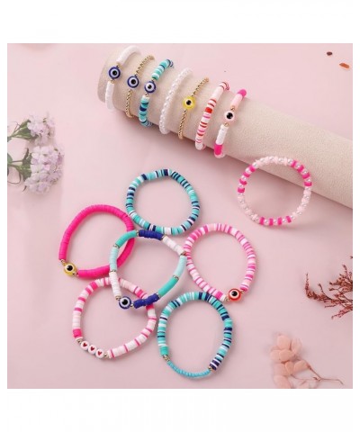 Preppy Friendship Bracelets for Girls Jewelry: Stackable Surfer Bracelets for Women Teen Girls Stuff Evil Eye Style $11.20 Br...