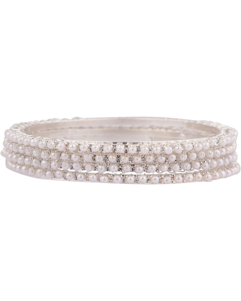 Indian Stylish Traditional Bangles Set Jewelry for Girls and Women White (Set of 4 Pcs) 2-8 $11.26 Bracelets