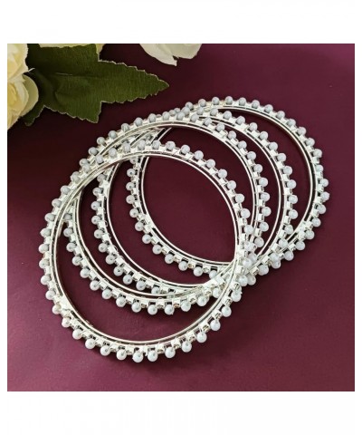 Indian Stylish Traditional Bangles Set Jewelry for Girls and Women White (Set of 4 Pcs) 2-8 $11.26 Bracelets