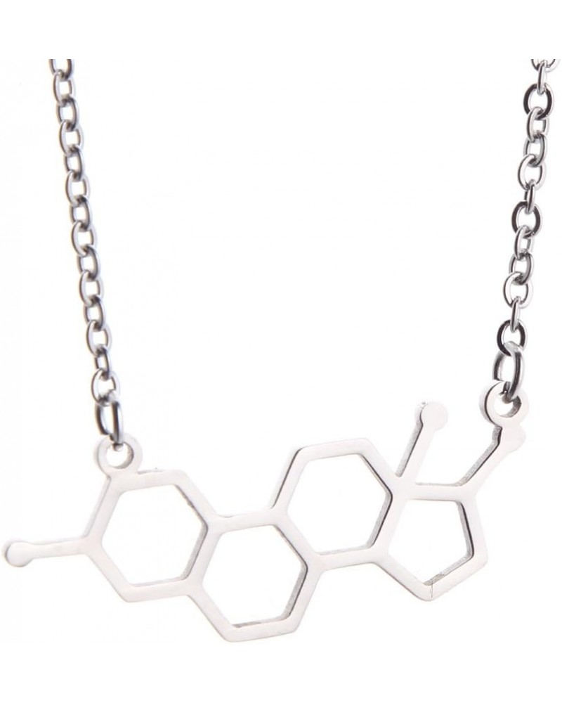 Estrogen Molecule Necklace Female Symbol Necklace Gift for Women estrogen $8.39 Necklaces