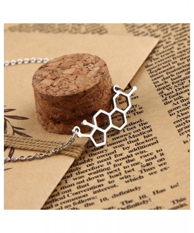 Estrogen Molecule Necklace Female Symbol Necklace Gift for Women estrogen $8.39 Necklaces