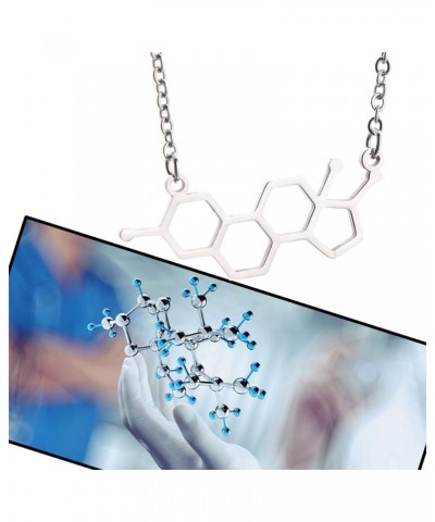 Estrogen Molecule Necklace Female Symbol Necklace Gift for Women estrogen $8.39 Necklaces