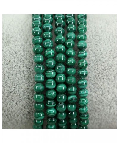 4mm Natural Round Beads Gemstones Rock Crystal Stretch Bracelet 7 Inch Unisex Green Malachite $7.31 Bracelets