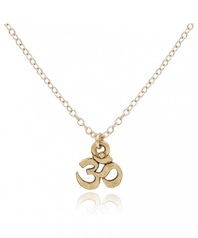 Spiritual Charms Necklace 14k Gold-Filled or Sterling Silver Chains, Dainty and Durable Design 16"-18" Chain Aum Om Pewter $2...