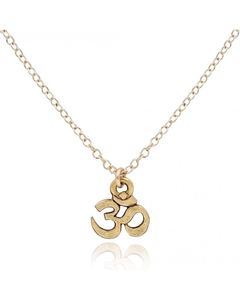 Spiritual Charms Necklace 14k Gold-Filled or Sterling Silver Chains, Dainty and Durable Design 16"-18" Chain Aum Om Pewter $2...