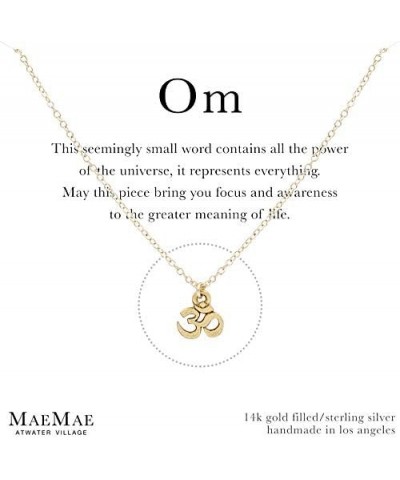 Spiritual Charms Necklace 14k Gold-Filled or Sterling Silver Chains, Dainty and Durable Design 16"-18" Chain Aum Om Pewter $2...