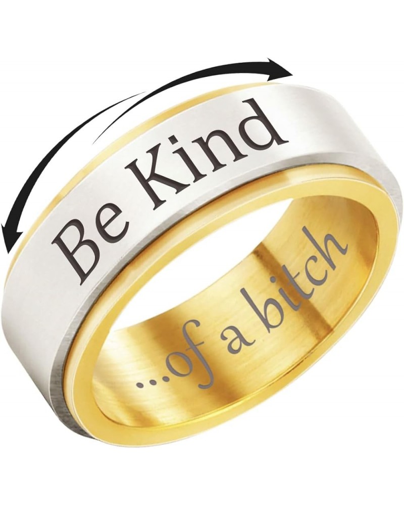 Be Kind Ring Be Kind of A Bitch Ring Be Kind...of A Bitch Spinner Ring Stainless Steel Spinner Ring Fidget Ring Anxiety Rings...