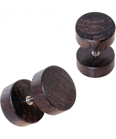 Organic Wood Fake Plug Dark Brown $11.20 Body Jewelry