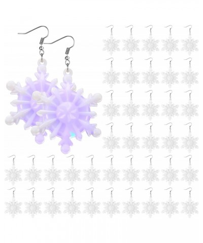 20 Pairs Snowflake Earrings for Women Christmas Earrings Dangle LED Light up Charm Glow in the Dark Earring Jewelry for Girls...