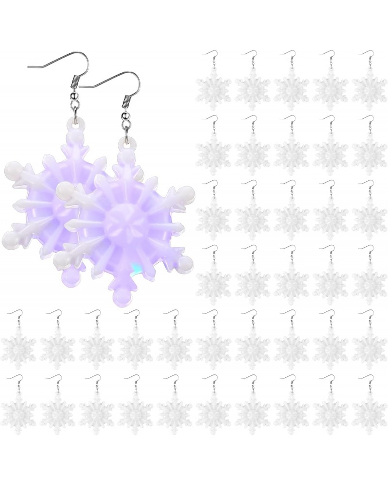 20 Pairs Snowflake Earrings for Women Christmas Earrings Dangle LED Light up Charm Glow in the Dark Earring Jewelry for Girls...