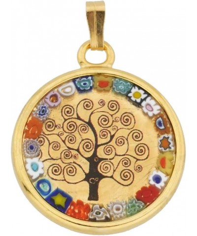 GlassOfVenice Murano Glass Tree of Life Millefiori Pendant $28.97 Necklaces