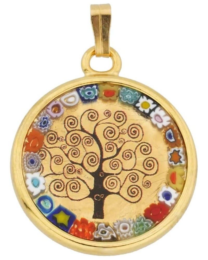 GlassOfVenice Murano Glass Tree of Life Millefiori Pendant $28.97 Necklaces