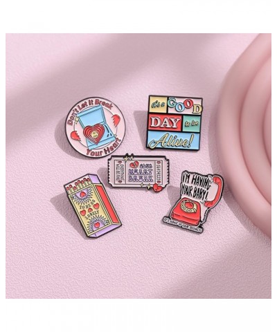 9 Pieces Funny Enamel Pins for Backpacks Jackets Hats, Cute Moon Witches Cartoon Decorative Brooch Pins Set Heart Break $10.2...