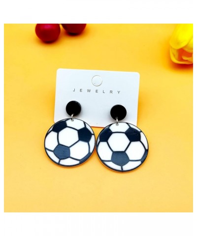 4 Pairs Baseball Earrings for Women Baseball Jewelry for Women Baseball Fan Gift for Mom Baseball Dangle Earrings for Moms E:...