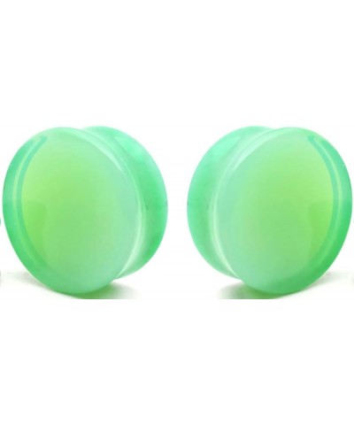 Mint Green Opalite Glass Ear Plug gauges 22mm- 7/8 inch $7.68 Body Jewelry