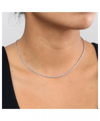 10k White Gold Dainty 1.5mm Rope Chain Diamond Cut Womens Pendant Necklace, 14" 16" 18" 20" 22" 24" 26 22 $43.20 Necklaces